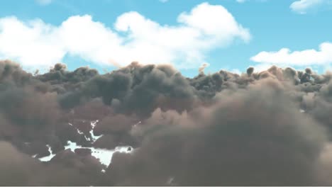 animación del cielo lleno de nubes en movimiento