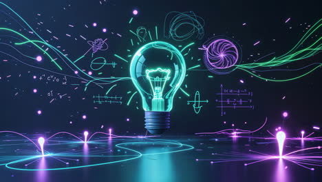 the spark of innovation: abstract digital ideas and scientific concepts