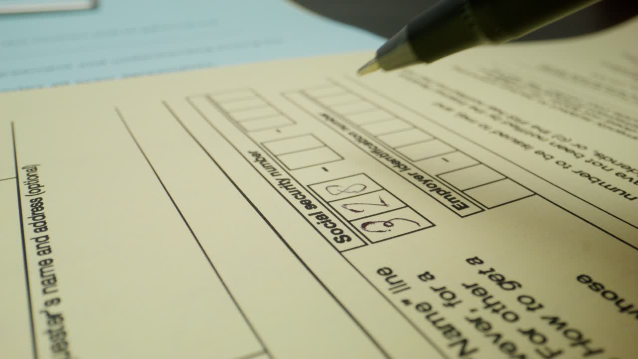 rellenar un formulario de número de seguro social