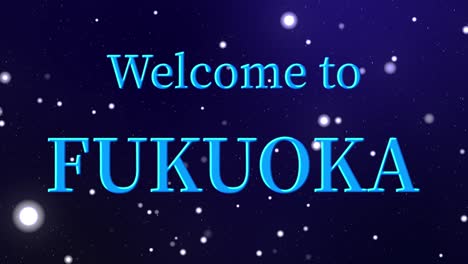 welcome to fukuoka message text animation motion graphics