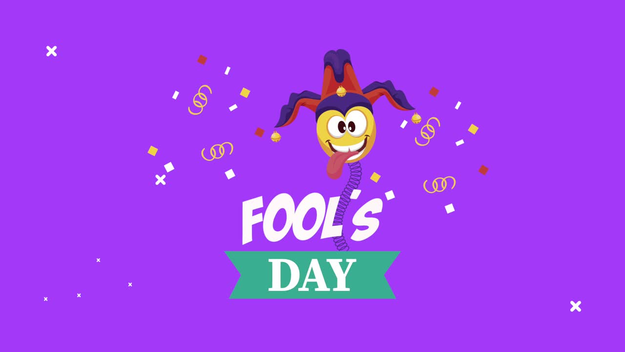 제스터 이모지 (jester emoji) 를 가진 4월 1일 문자