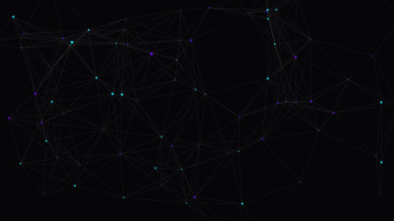 Abstract Digital Network Connection with Glowing Nodes and Lines