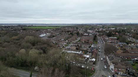 Shepperton-Surrey-Reino-Unido-Drone-Vista-Aérea