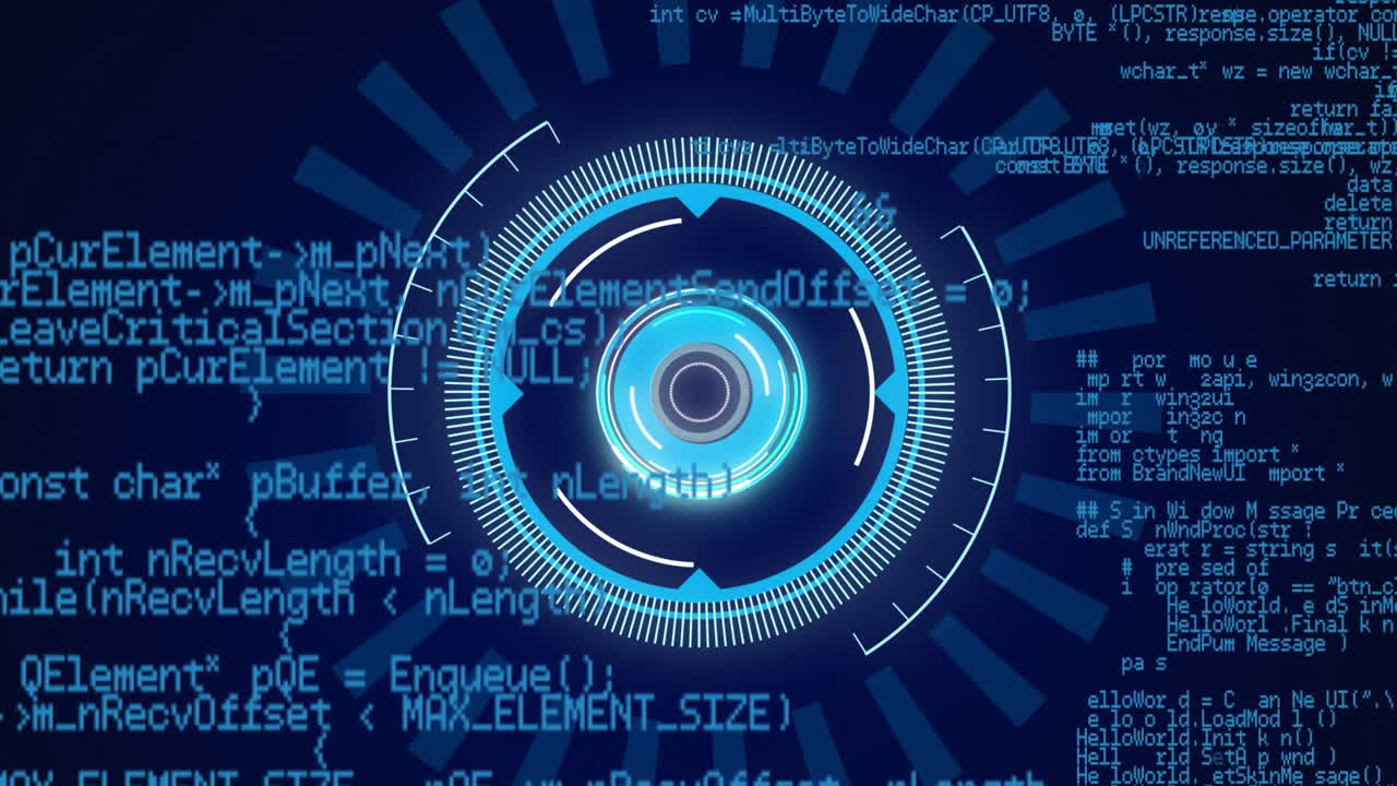 Animation of scope scanning and data processing