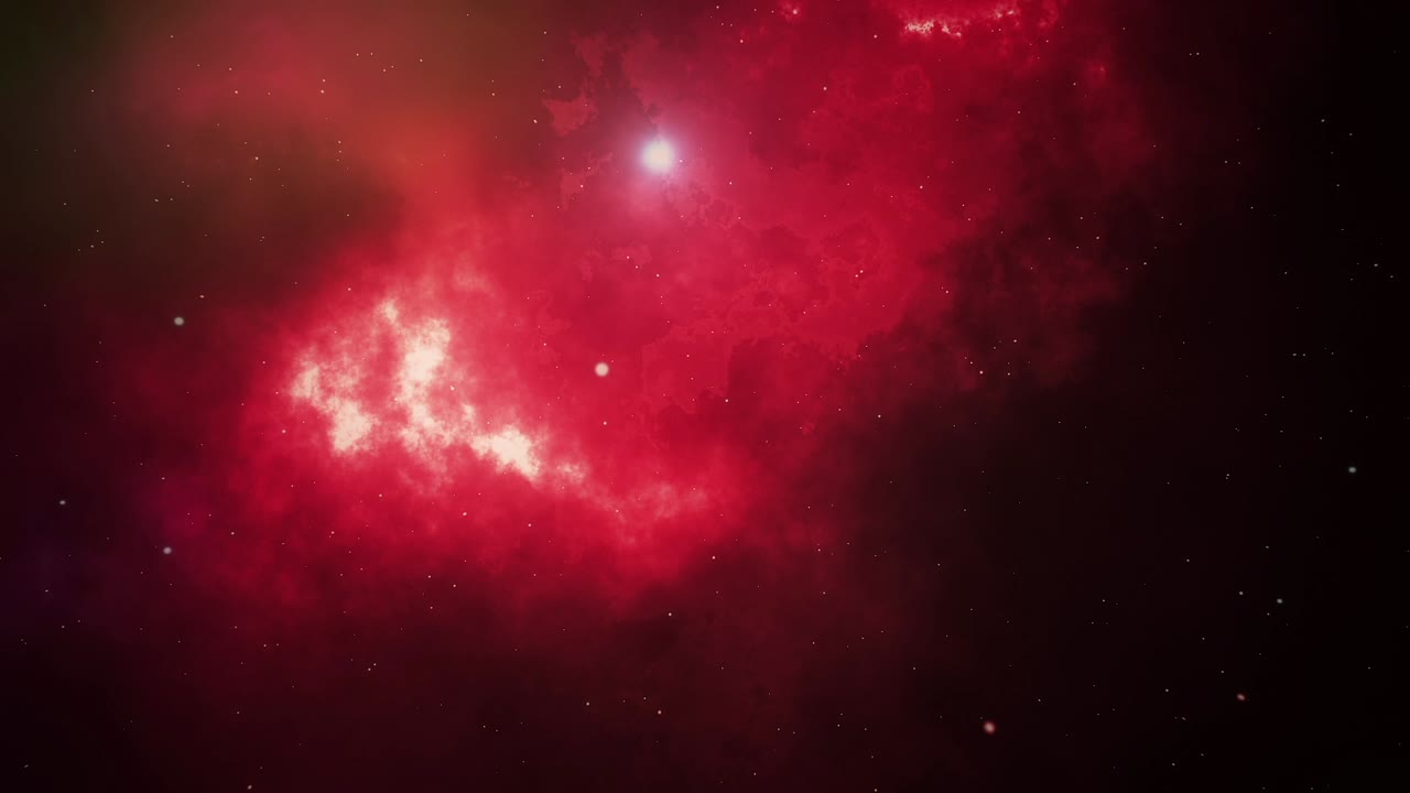 Red Nebula in Space