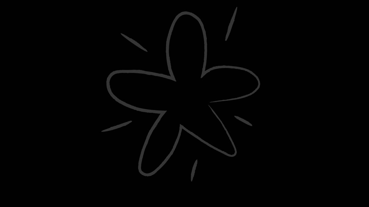 간단한 꽃 스케치 일러스트레이션