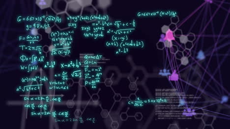 animation of scientific data processing over network of connections