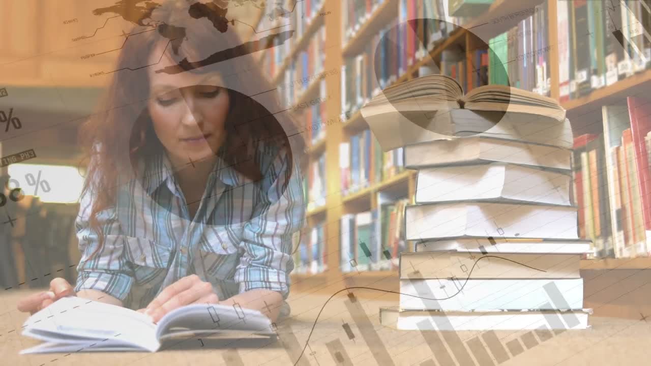 animación de las estadísticas y el procesamiento de datos sobre las mujeres estudiantes que estudian