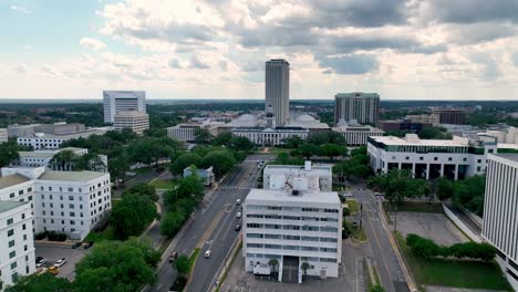 Empuje-Aéreo-Hacia-La-Capital-Del-Estado-En-Tallahassee,-Florida