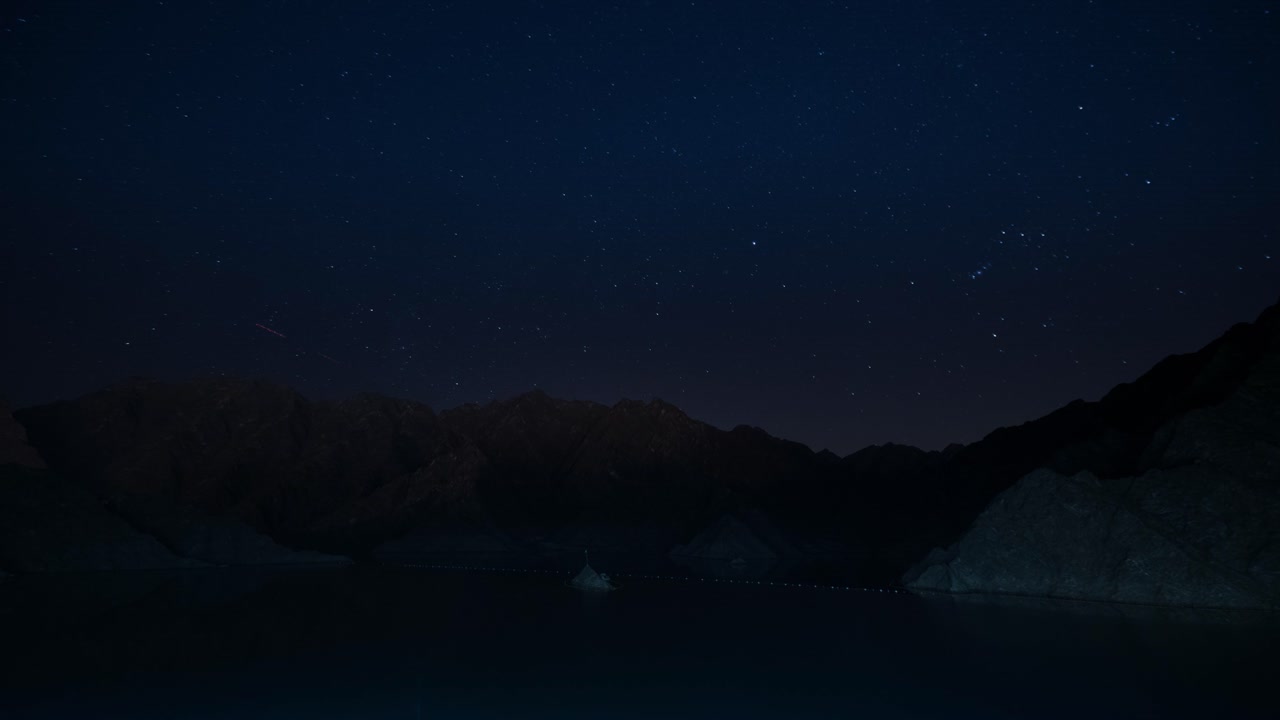 Captivating UAE's Hatta Dam night timelapse stock footage