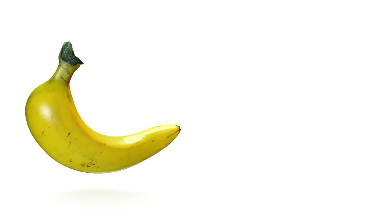 Banana rotating seamless loop white background