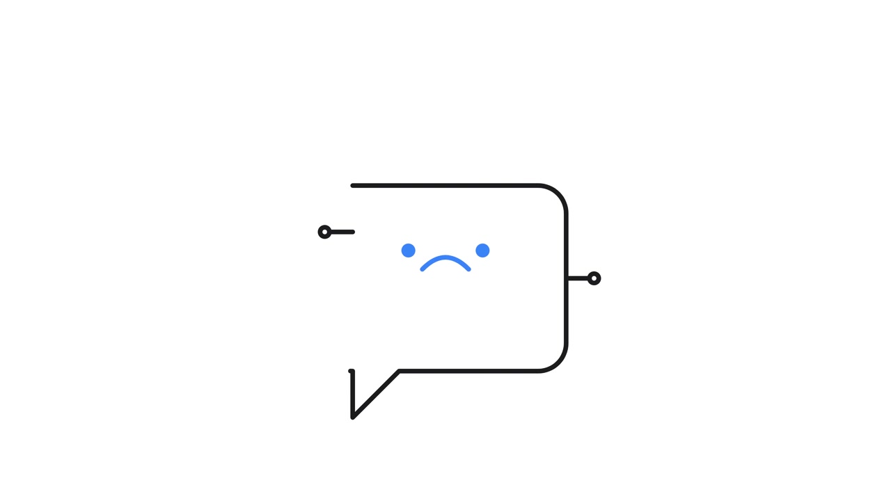 Animated Sad Speech Bubble Character Drawing
