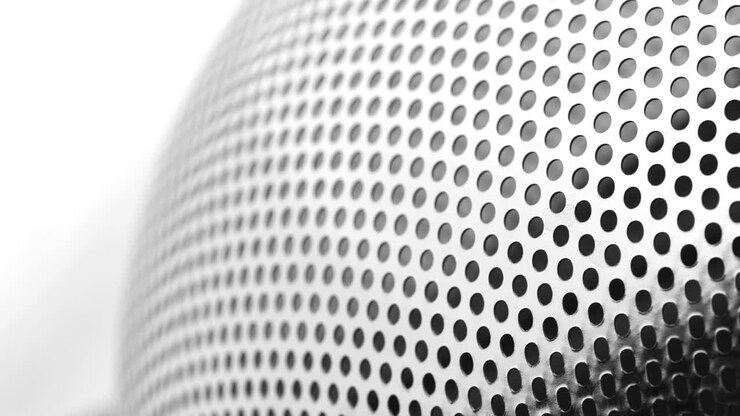 Background with perforated holes.