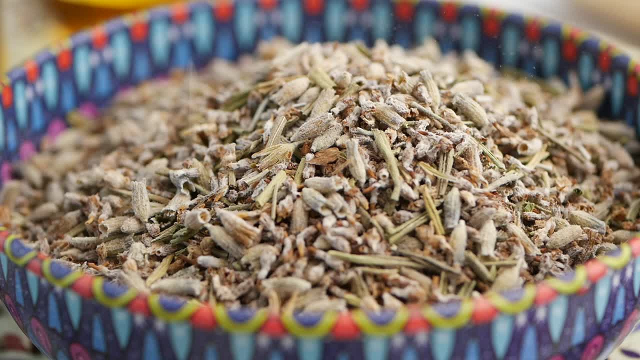 Dried Lavender in a Bowl
