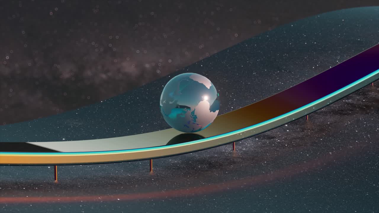 la tierra en un puente cósmico