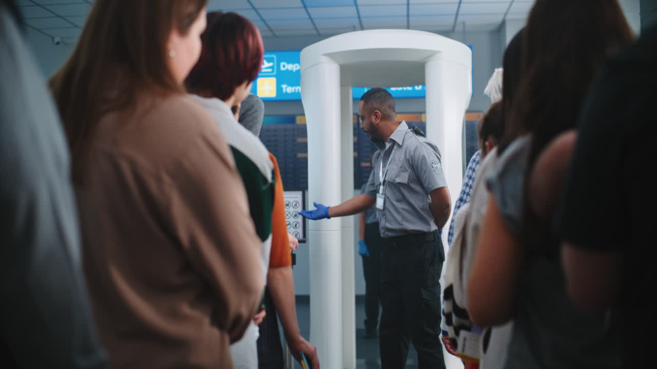 punto de control de seguridad del aeropuerto