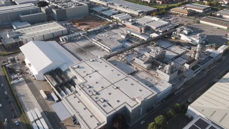 comprehensive drone perspective of mars wrigley factory complex within slough industrial estate, berkshire, uk, october 2024