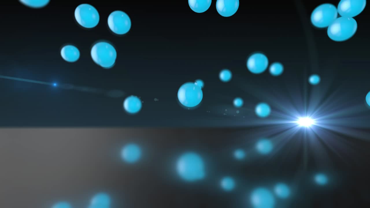 파란 빛의 공을 는 것