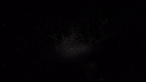 forming galaxy animation with particles over black background