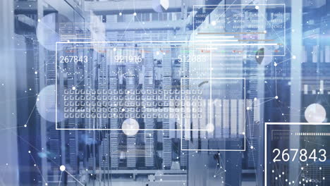 Animation-of-data-processing-over-and-diagrams-server-room