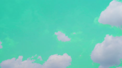 pantalla verde de nubes blancas en movimiento con resolución de 4k.
