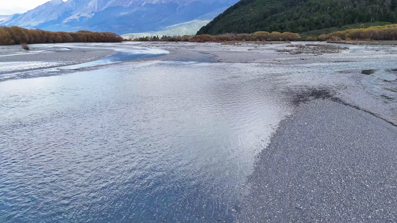 Mountain River Landscape in New Zealand