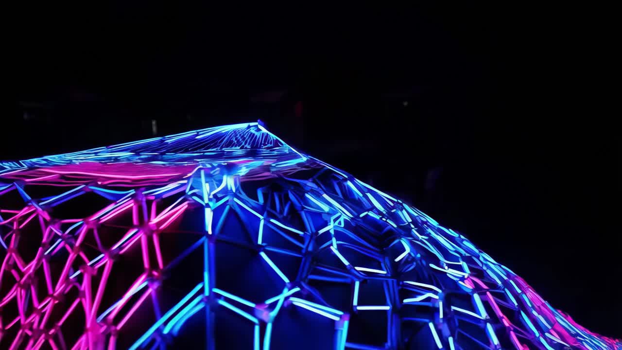 estructura geométrica de neón