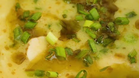 creamy mushroom soup with green onions