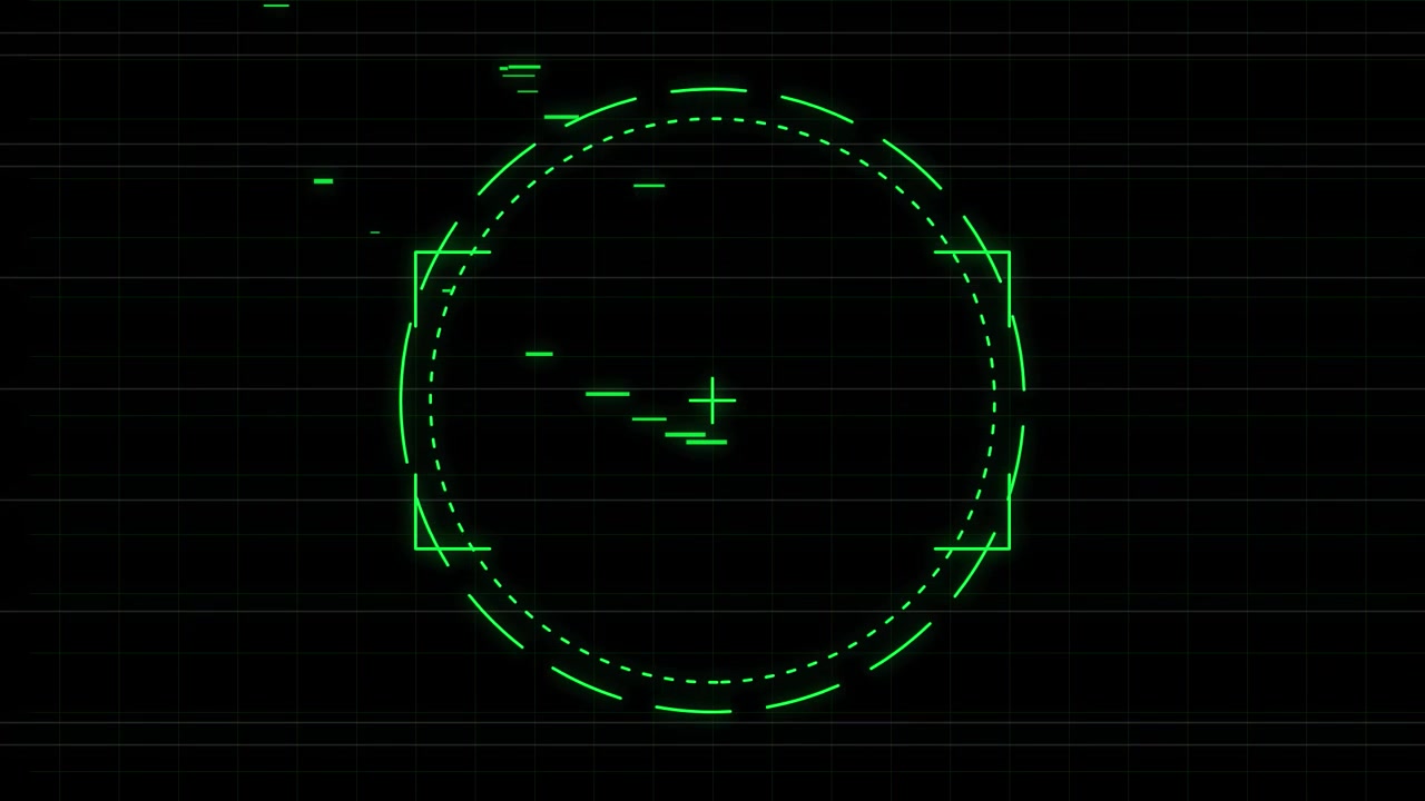 Digital HUD Target Reticle with Glitch Effects