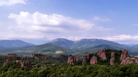 rocks forest mountains time lapse zoom