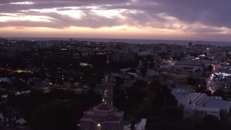 tel aviv cityscape at sunset