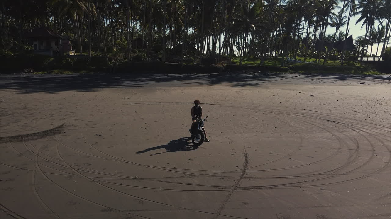 Motorcycle on the Beach