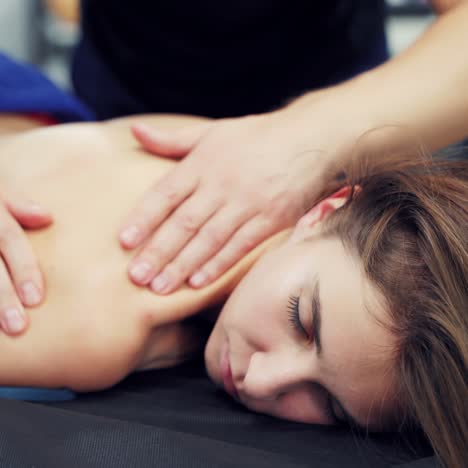 woman in spa salon having massage