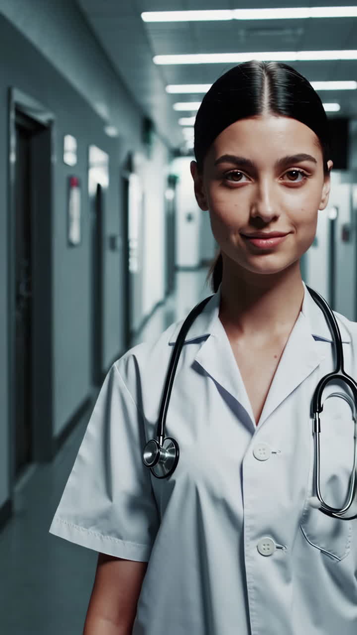 retrato de un médico sonriente