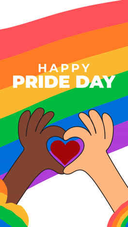 motion graphic of organic flat pride day instagram posts collection