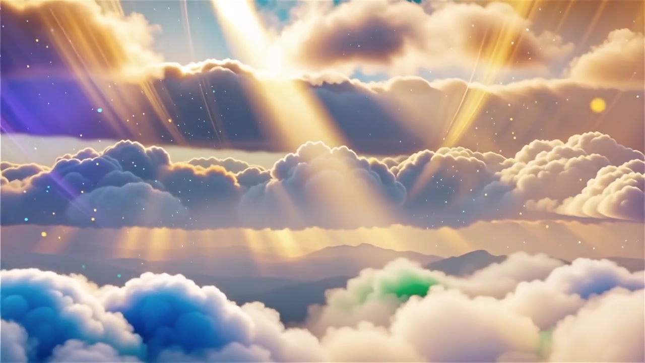 Christian Heavenly Light Worship Background