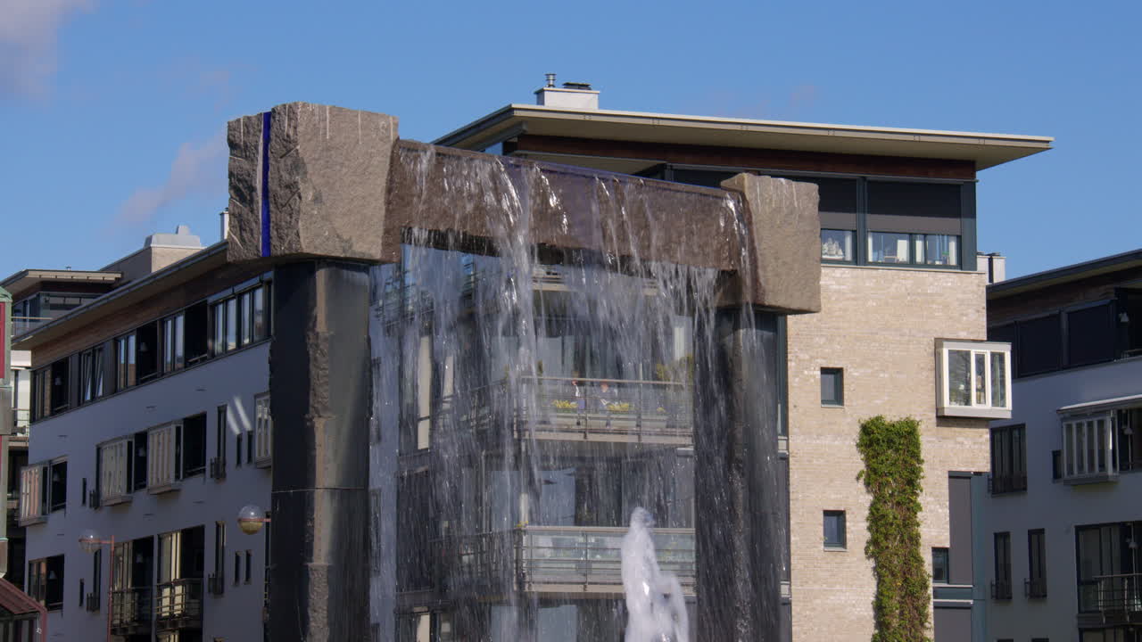 Mid shot of the Nupen fontenen at Nupen parken, Kristiansand
