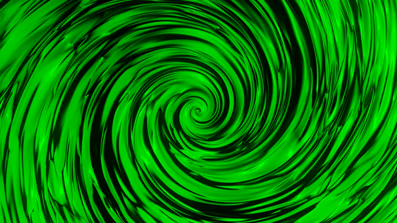 Abstract swirled waves in green