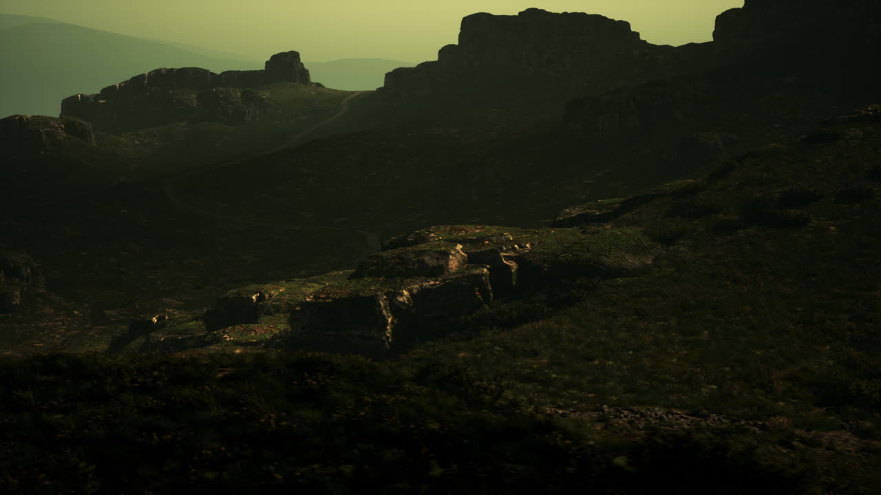 산과 언덕의 멋진 풍경
