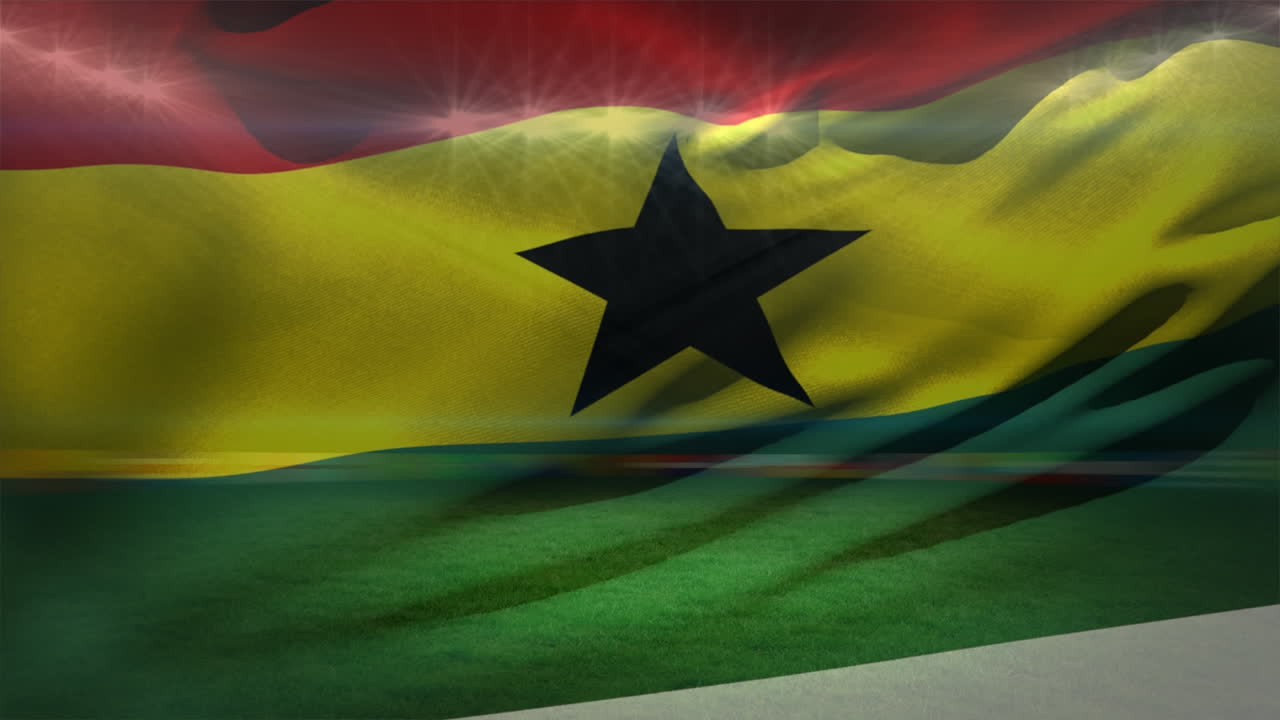 ondeando la bandera de ghana