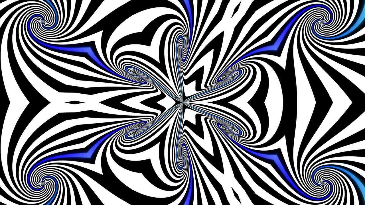 абстрактная иллюзия - калейдоскоп черно-белых линий