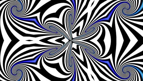 Abstract illusion - kaleidoscope black and white lines