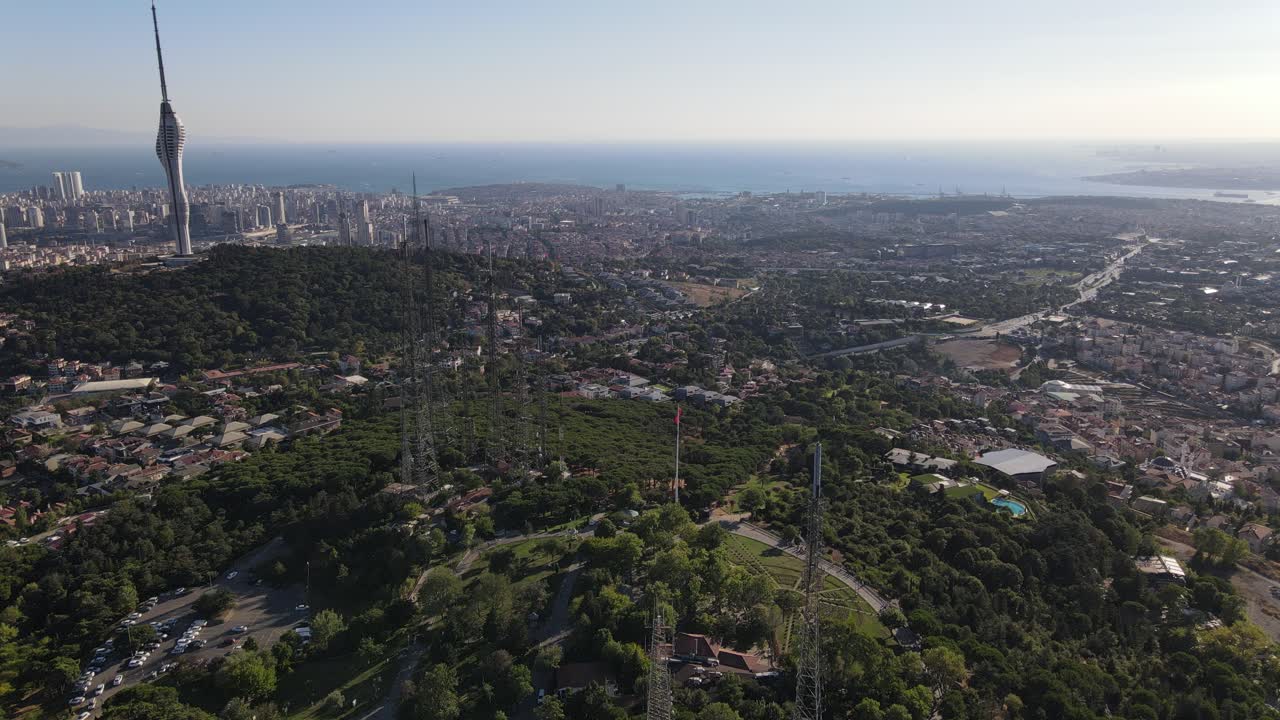 터키 라디오 타워 송신기 드론