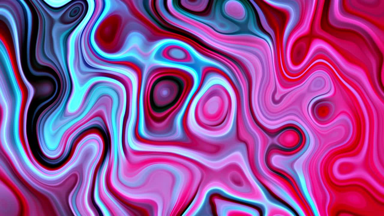 abstracto iridescente rosa azul de moda colorido fondo de movimiento suave. colores de gradiente líquido formas. 4k animación 3d bucle sin costuras. fantasía colores brillantes flujo ondulado. moderno vivo hermoso papel tapiz.