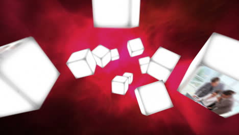 business videos on cubes drifting