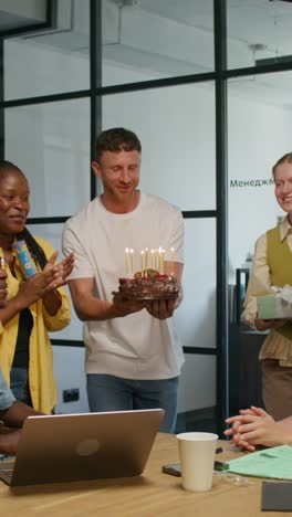 birthday celebration in the office