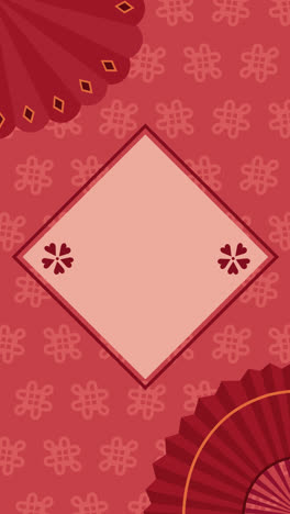 red asian design template