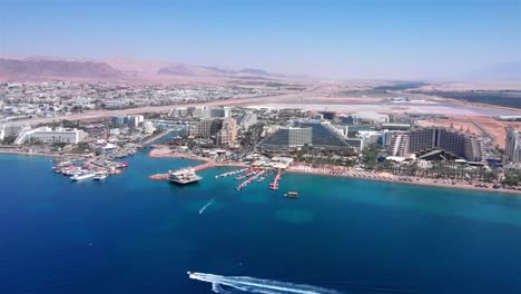 aerial view of eilat, israel's resort city on the red sea
