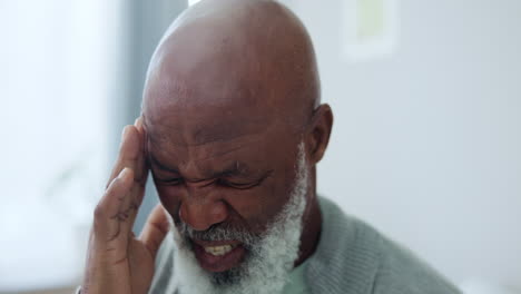 elderly man with headache