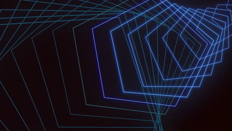 motion neon blue spiral lines in dark space